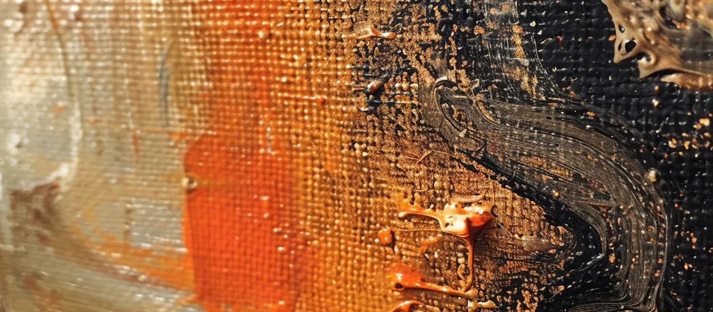 Artist brushes in the studio