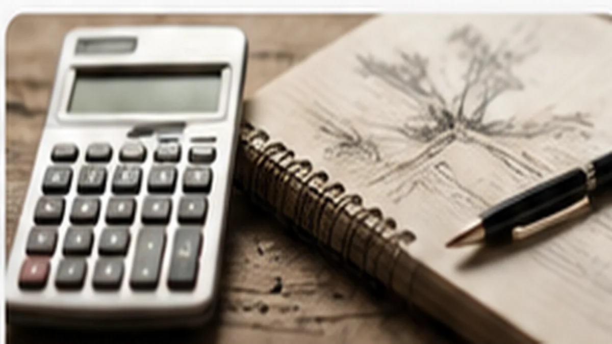 Calculator and notebook for art pricing